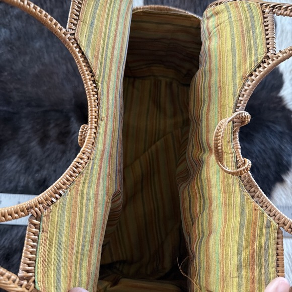 Rattan Bag Hand Woven In Kauai Hawaii Vintage New Never Used Made In Hawaii - Picture 12 of 12